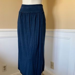PURE JILL Indigo Dyed Knit Skirt